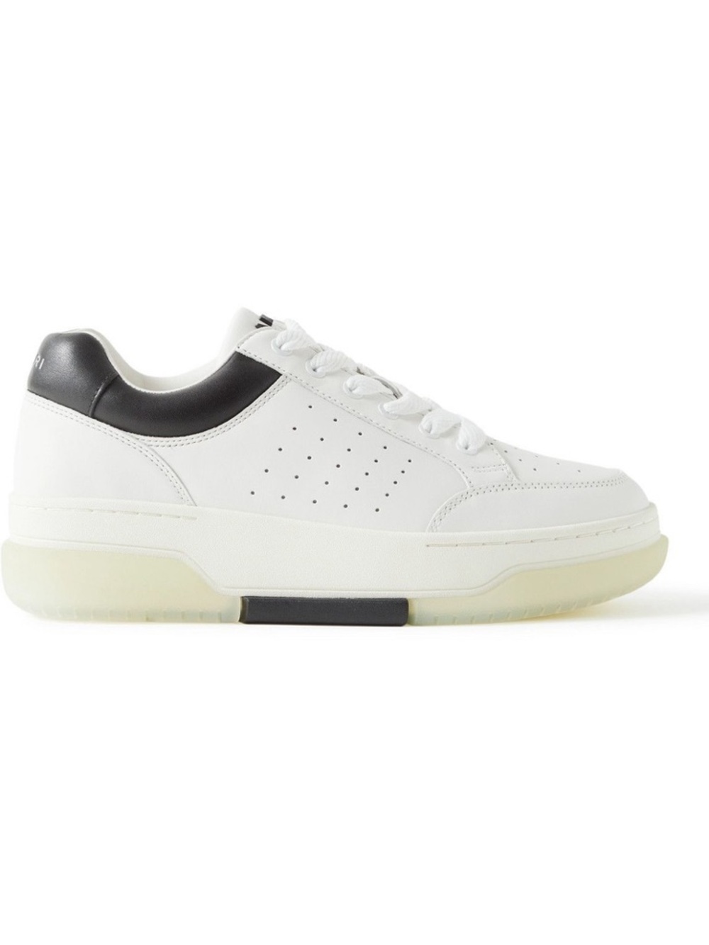 AMIRI Stadium Low Sneakers White Black Leather Size 42 NIB $650 Retail Size 9